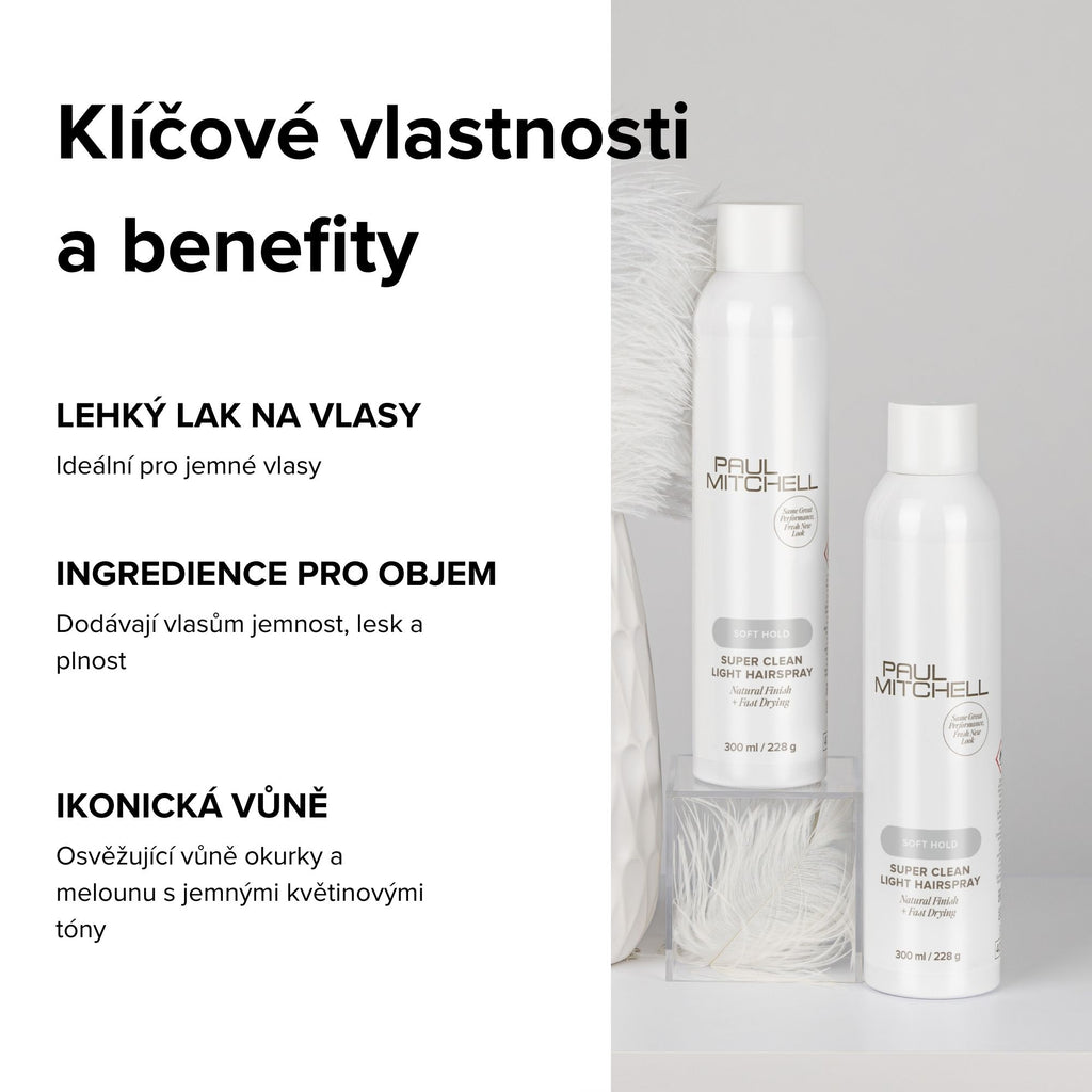 Super clean light hairspray benefity