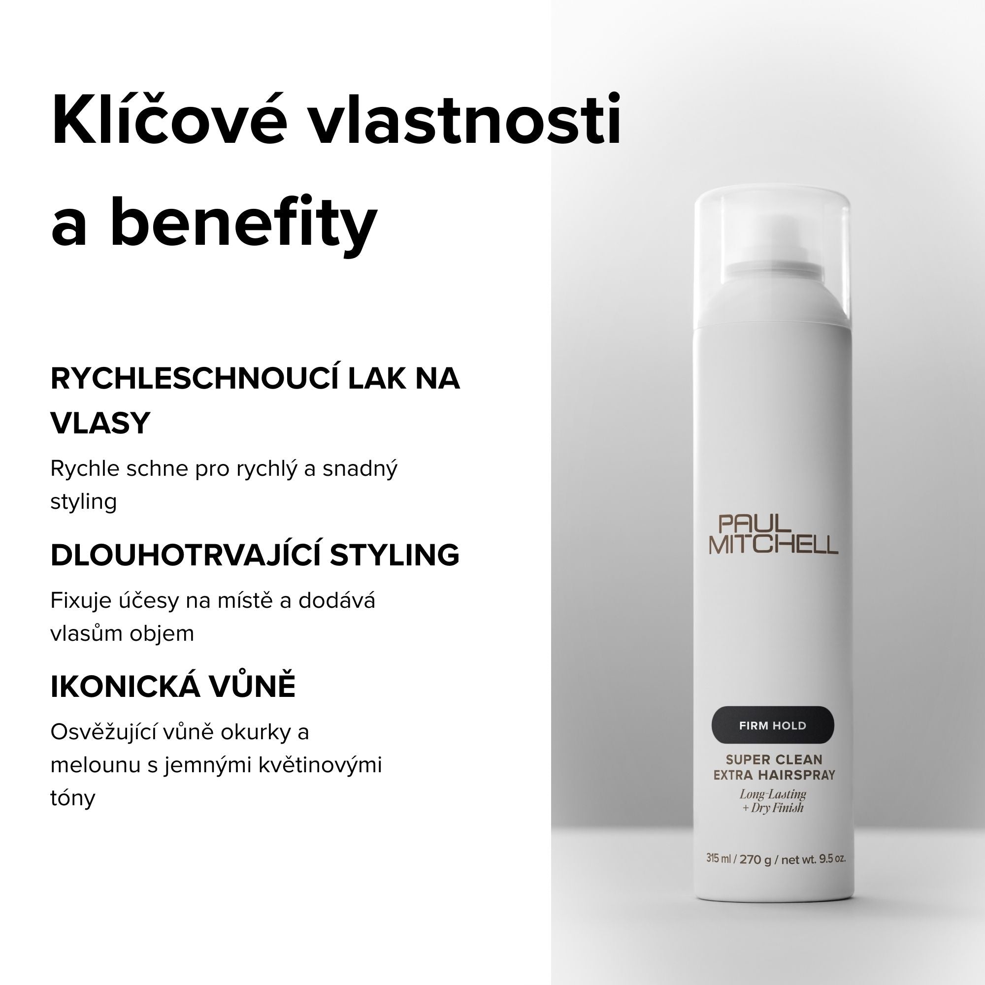 Super clean extra hairspray benefity